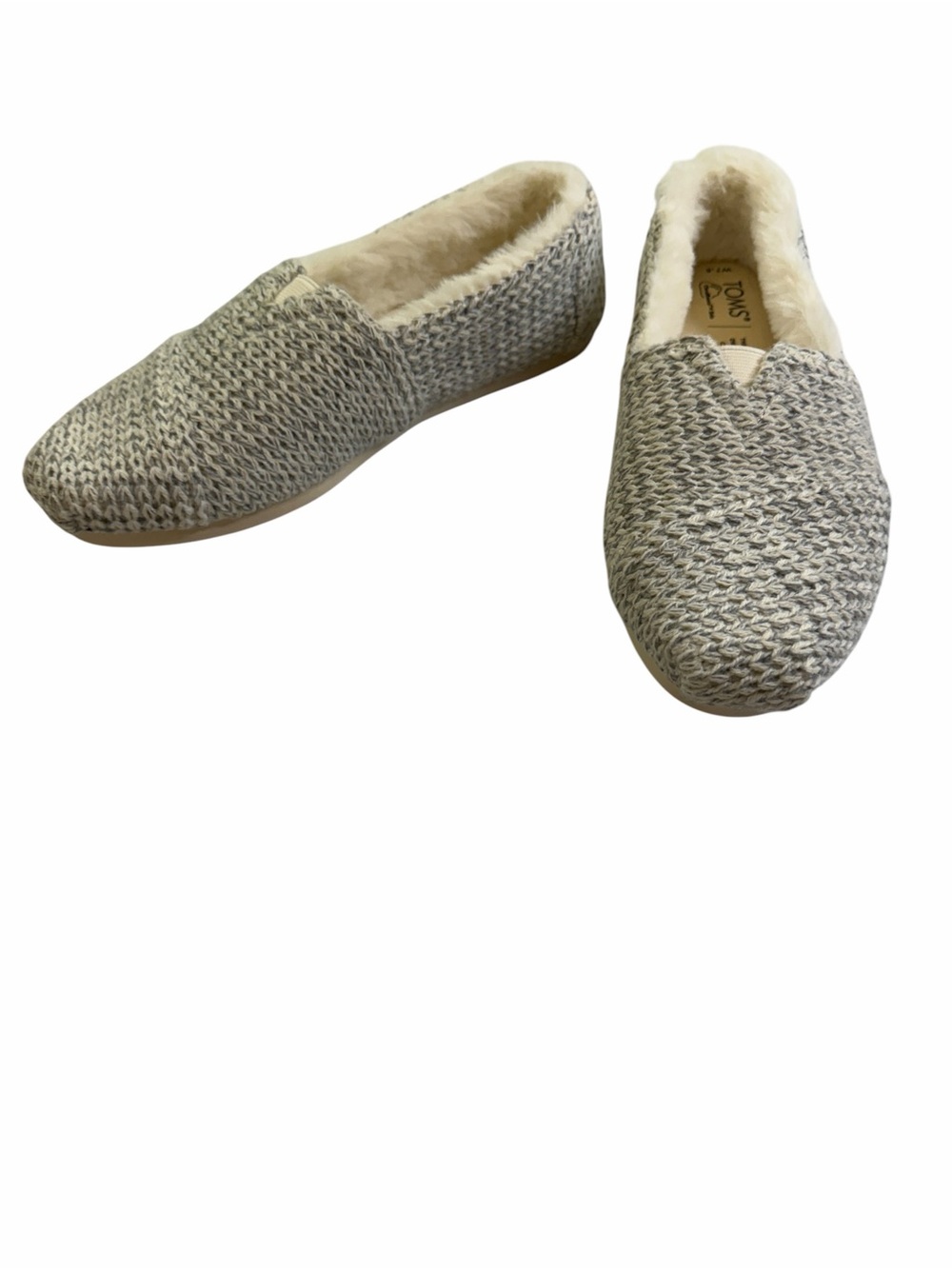 TOMS Women's Knit Slip-On Flats in Heathered Gray - Picture 5 of 6